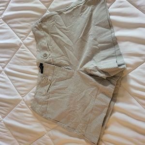 White house black market white and black striped dress shorts size 10